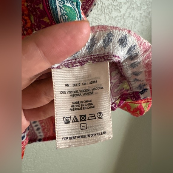 Anthropologie Maeve Milla Multicolor Striped Colorful Short Sleeve Top Size M - Picture 6 of 9